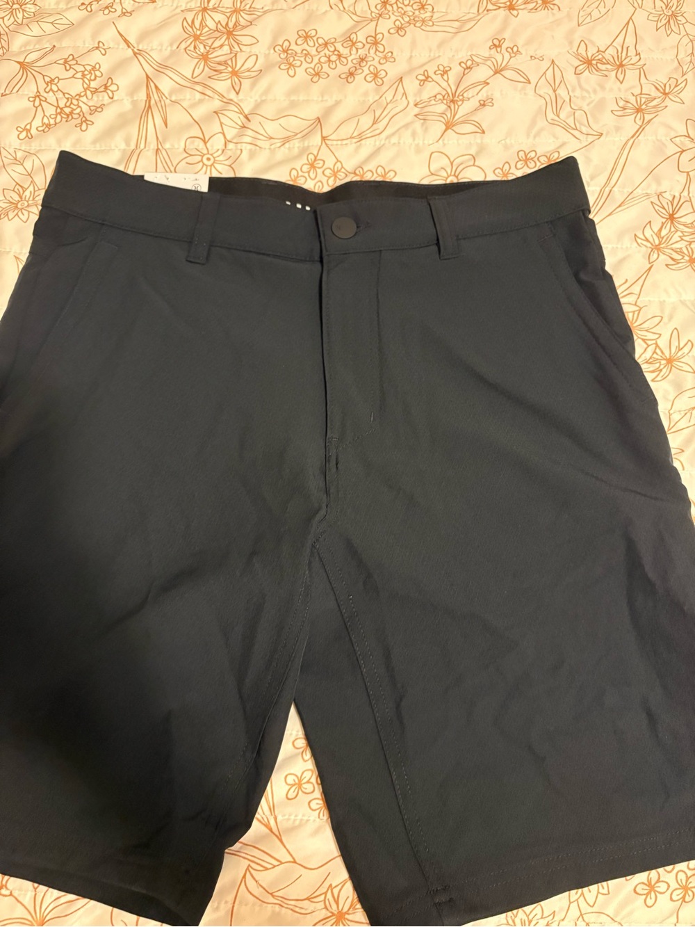 Hurley Black Flat-Front Performance Shorts